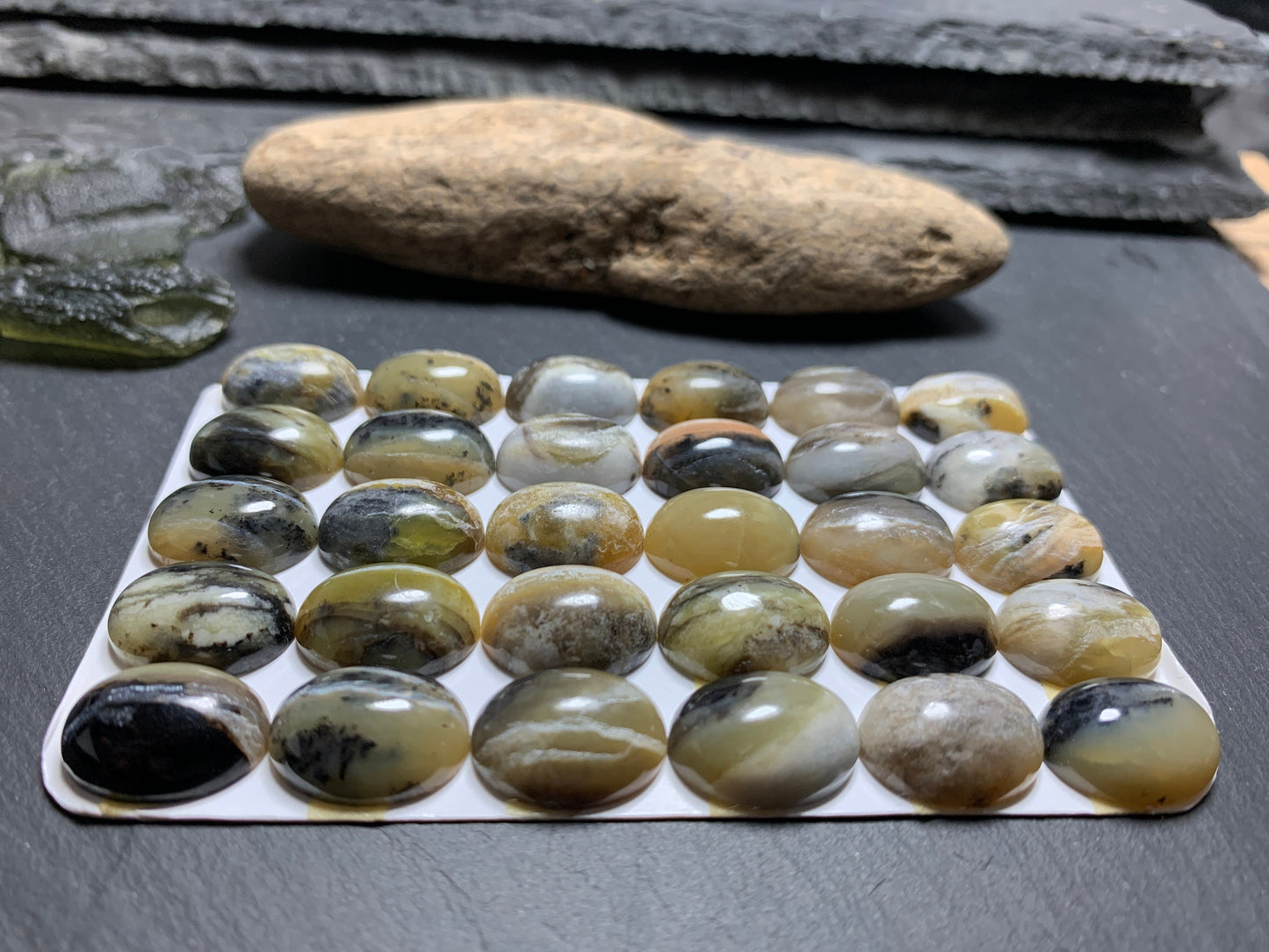 Golden Black Pietersite oval 12x16mm Cabochon - Calibrated Cabochons