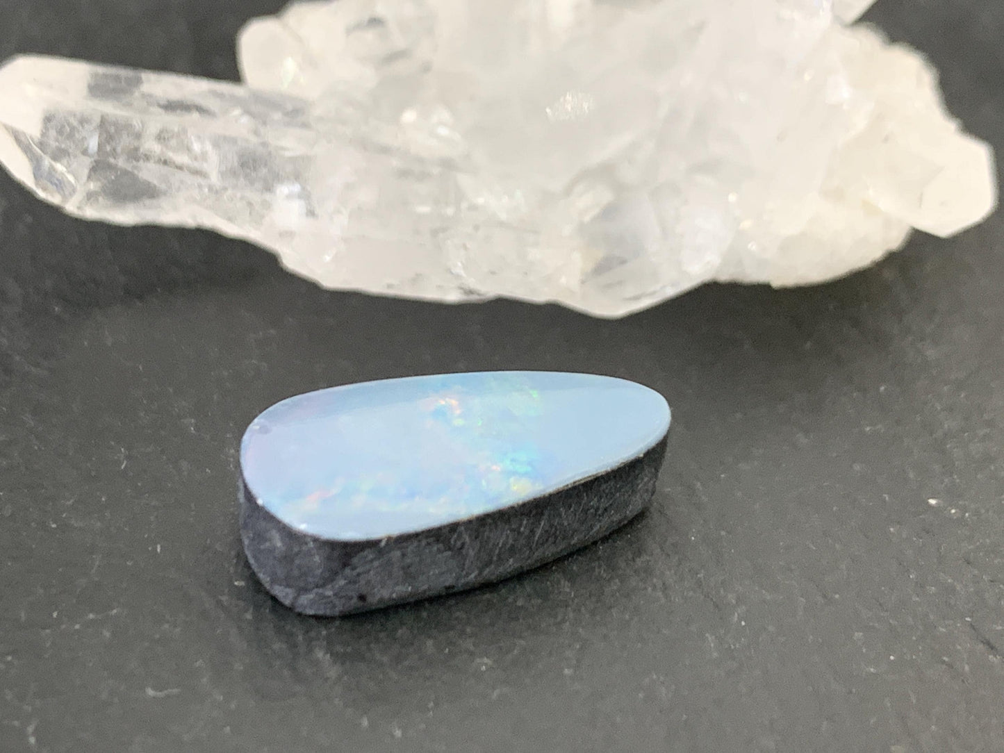 Australian Opal doublet 9x17x5mm cabochon