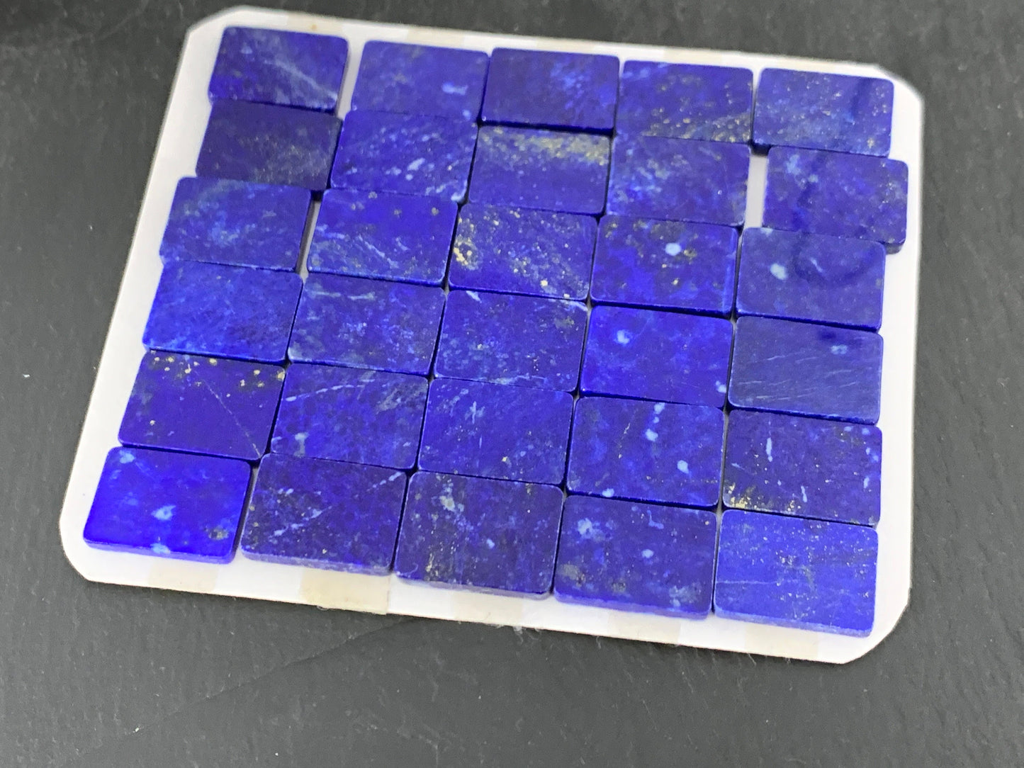 Flat Lapis Lazuli rectangle 10x14mm cabochon - Calibrated cabochons