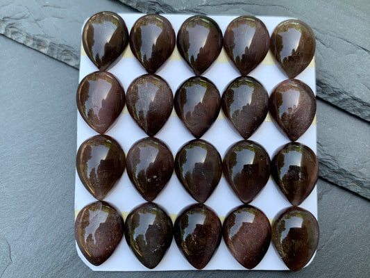 Moonstone pear 15x20mm cabochon - Calibrated cabochons