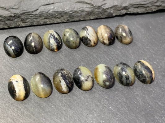 Golden Black Pietersite Oval 10x14mm Cabochon - Calibrated cabochons