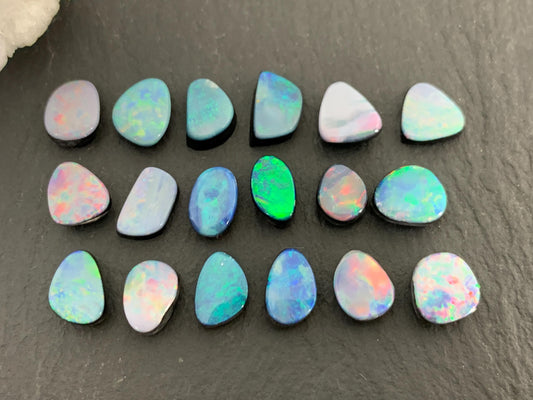 Australian Opal Doublet 6-8mm long cabochon - Select your cabochon