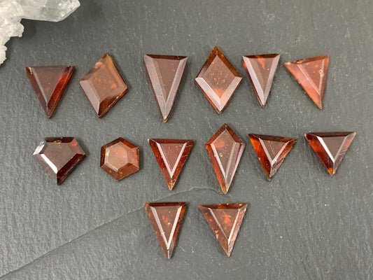 Second quality Hessonite Garnet 10-17mm long cabochon.