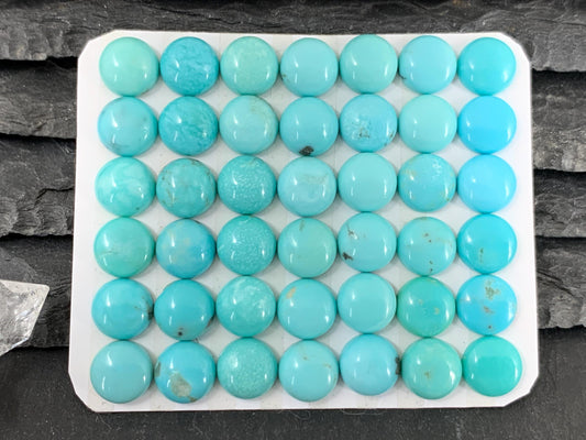 Turquoise round 8mm cabochon - Calibrated cabochons