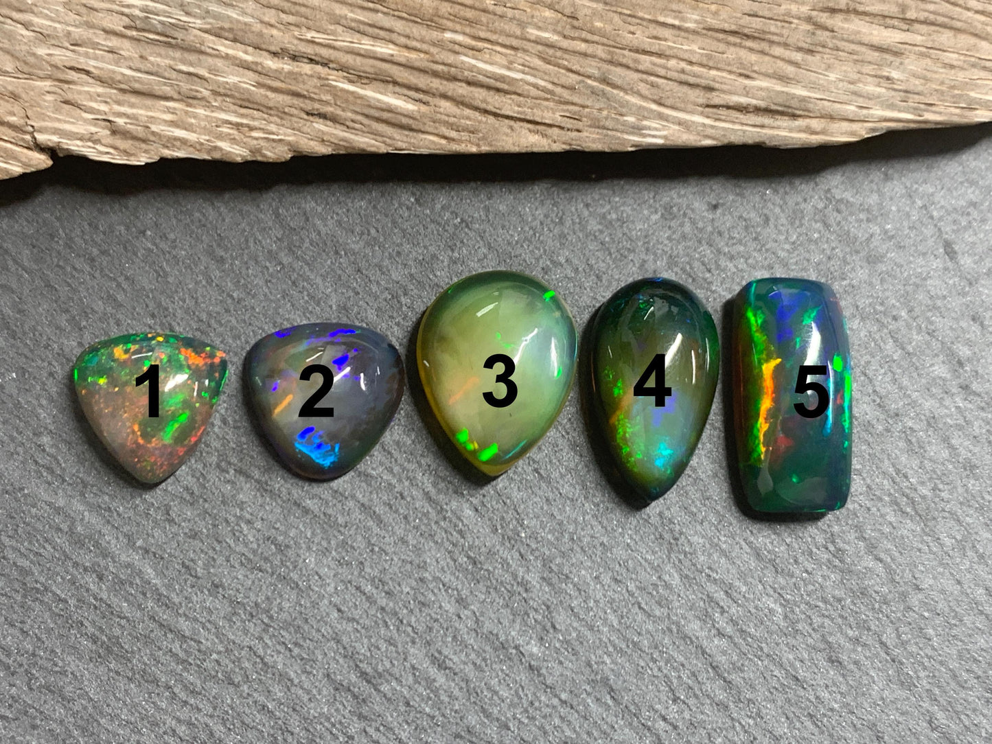 Natural Black Ethiopian Opal 10-16mm long Cabochon/ Select your cabochon