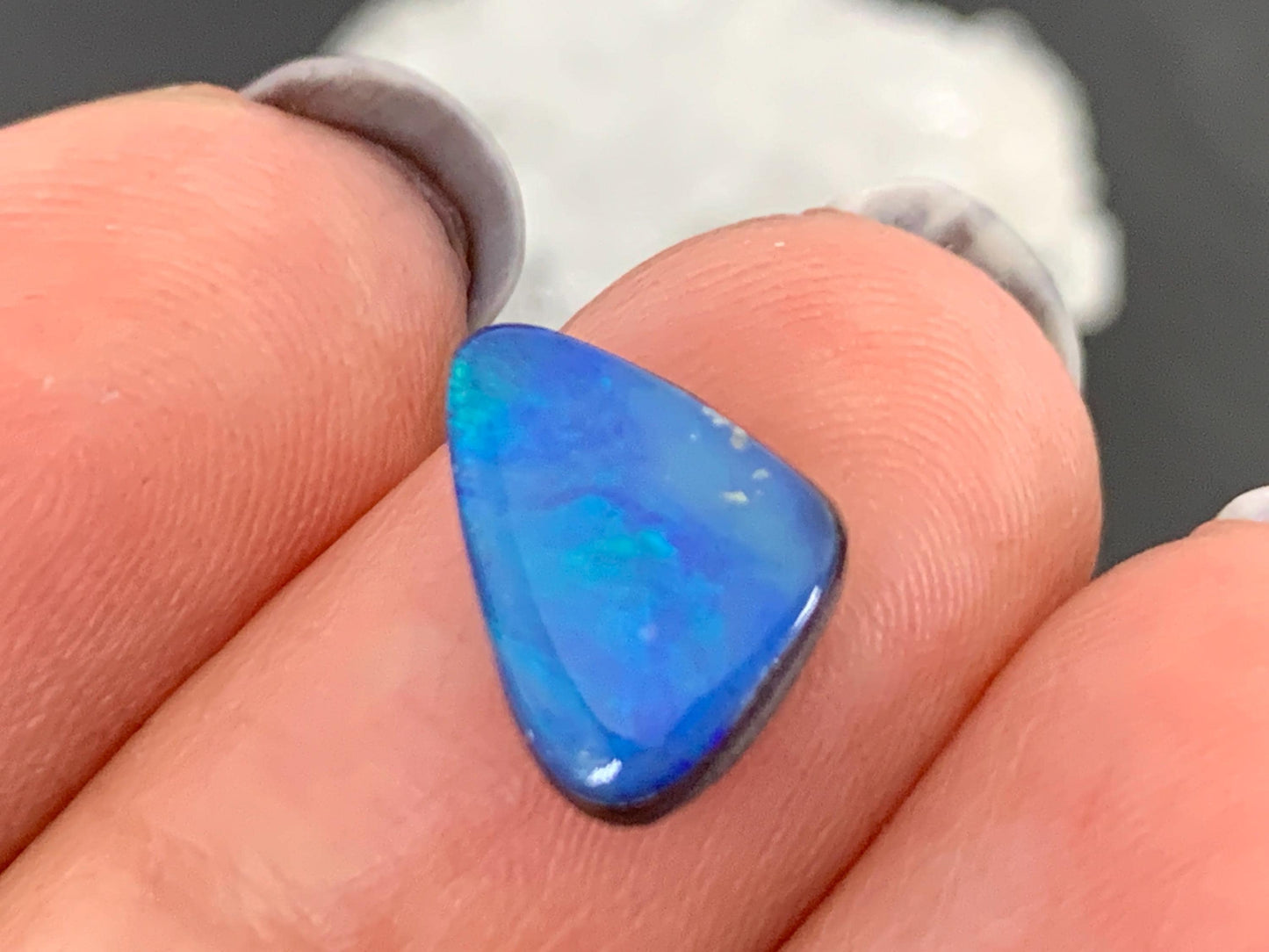 Australian Opal Doublet 8x11x3mm cabochon