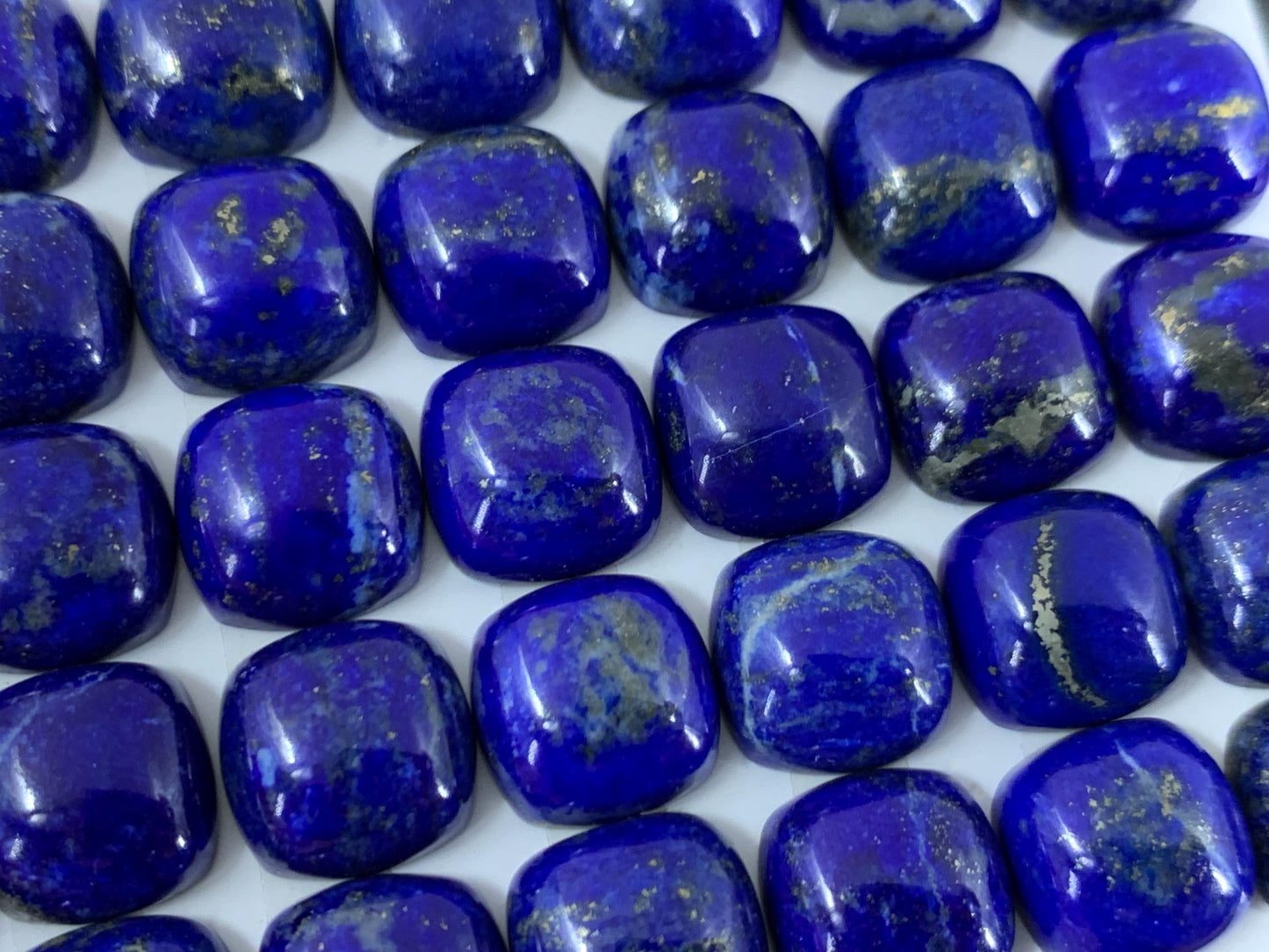 Lapis Lazuli square cushion 10mm cabochon - Calibrated cabochons