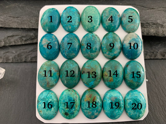 Chrysocolla oval 13x18mm cabochon - Calibrated cabochons