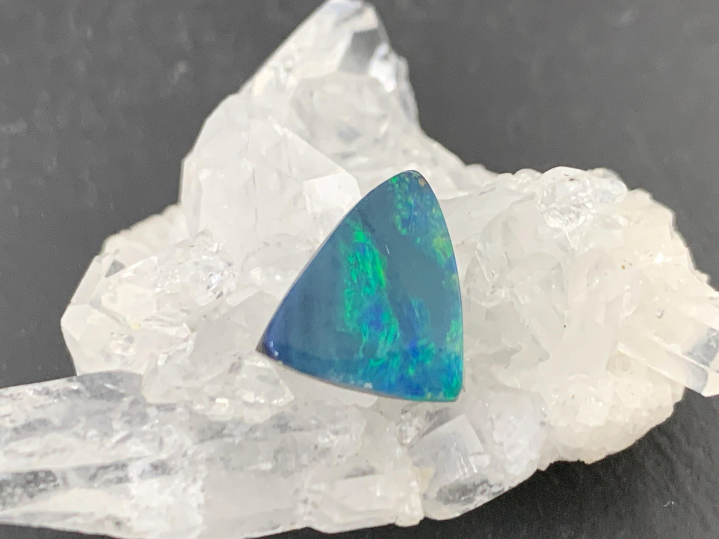 Australian Opal Doublet 10x11x4mm cabochon