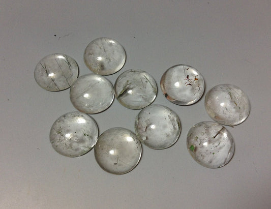 Rutilated Quartz round 13mm cabochon - Calibrated cabochons
