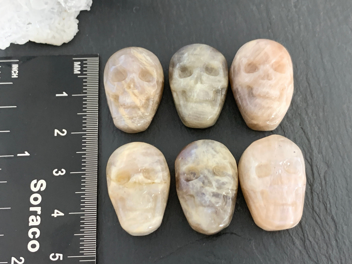 Moonstone Skull 15x22mm Cabochon
