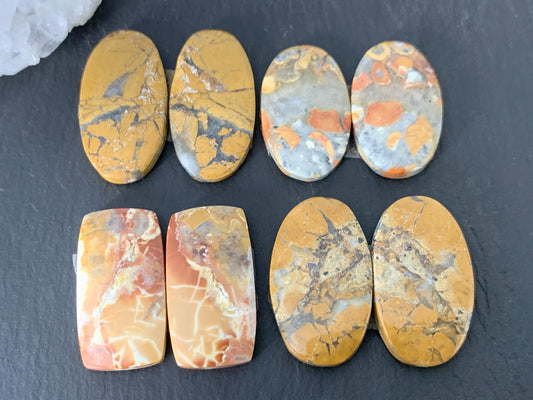 Maligano Jasper cabochon pair