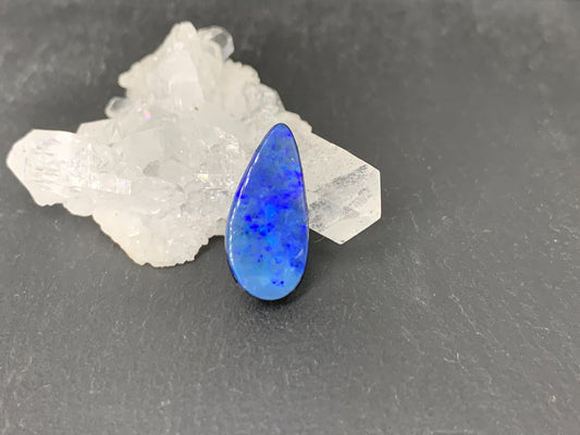 Australian Opal doublet 9x18x4mm cabochon