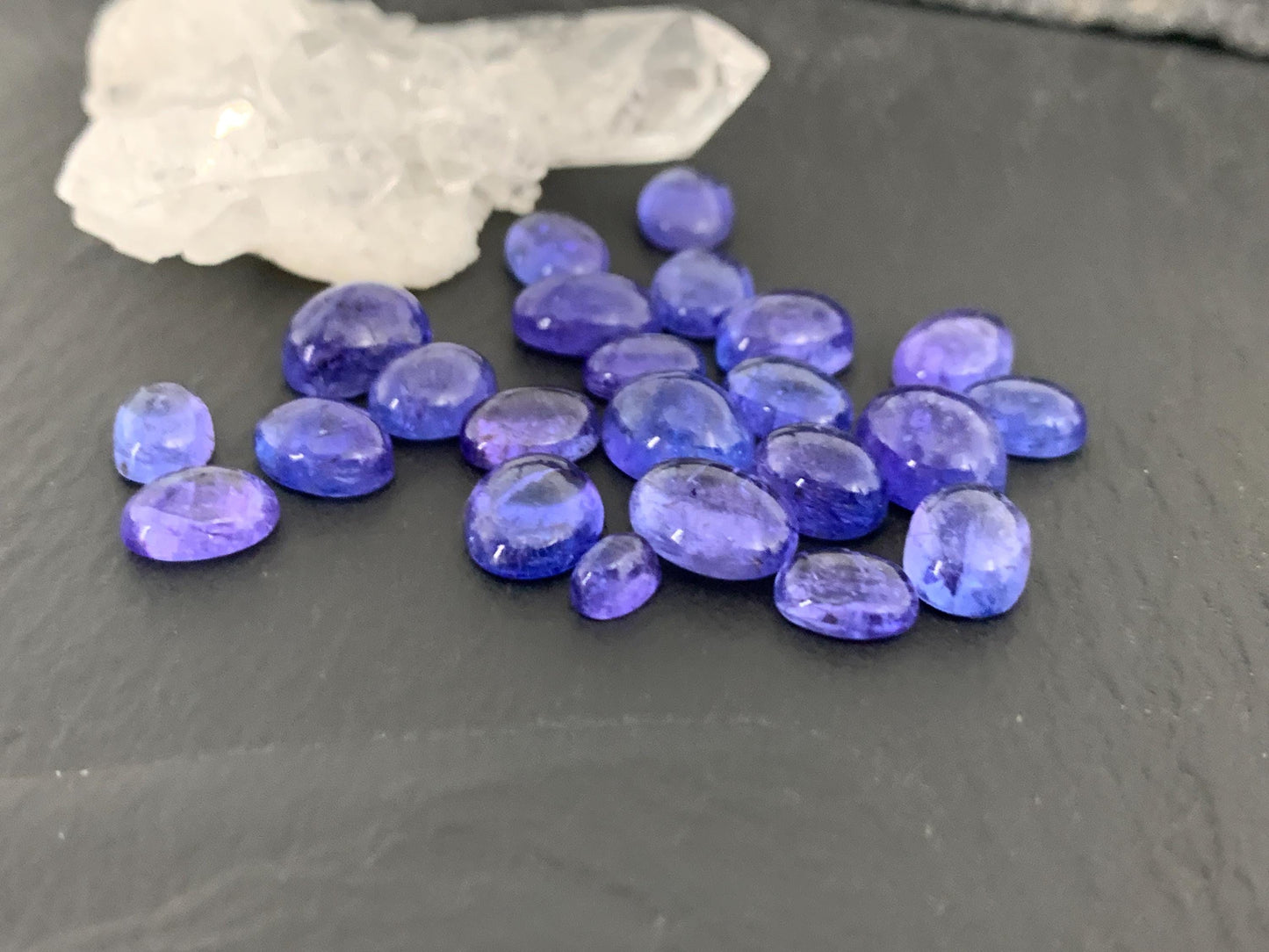 Tanzanite oval cabochon 5-9mm long - select your size | W221-2