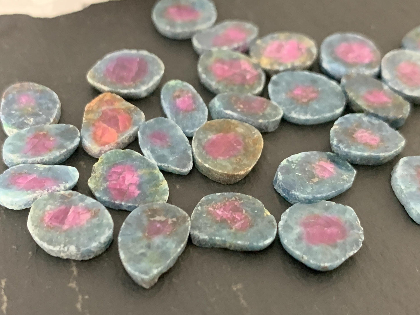 Watermelon Ruby 10mm long slice/W427