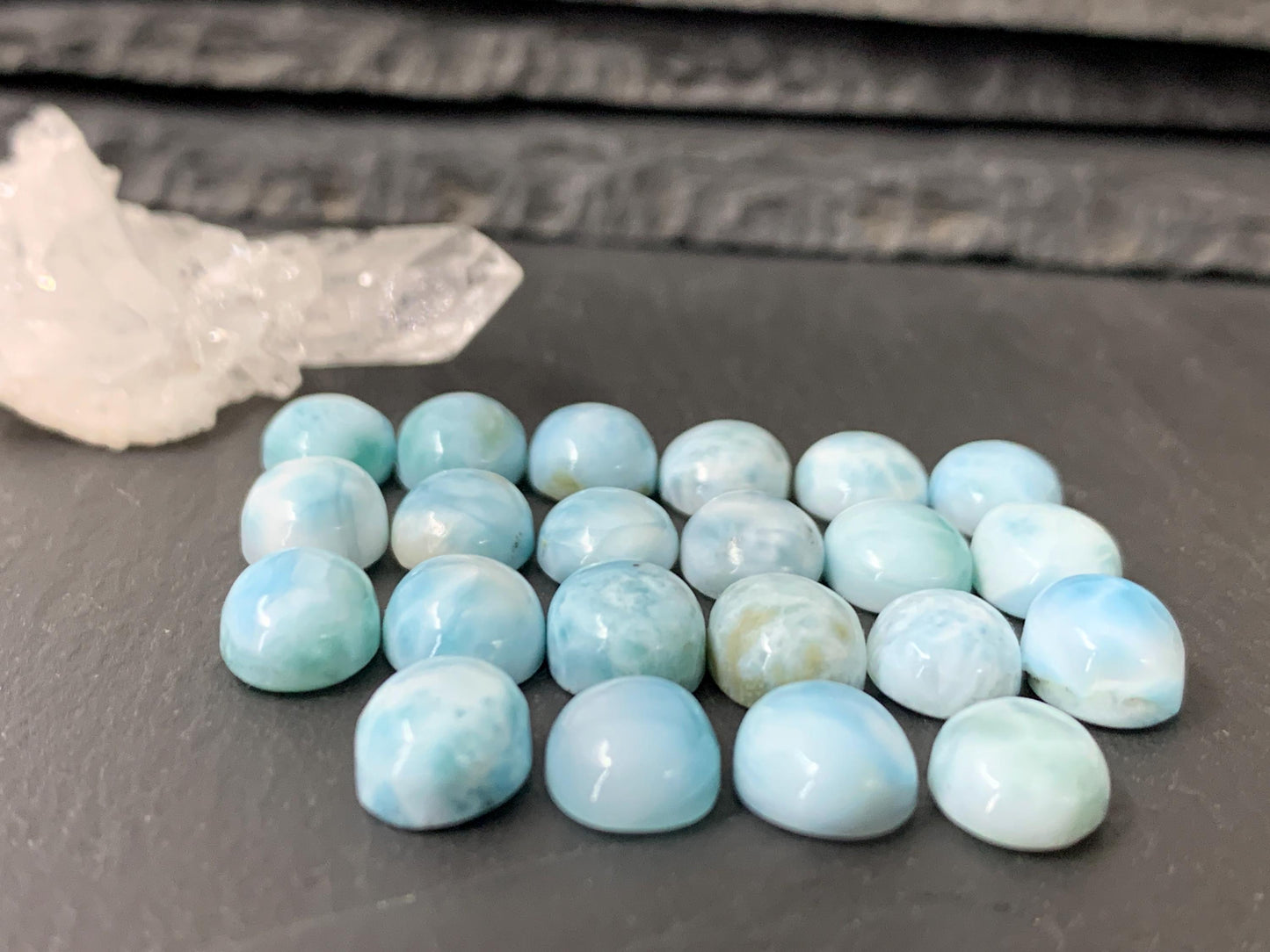 Larimar 8x10mm cabochon