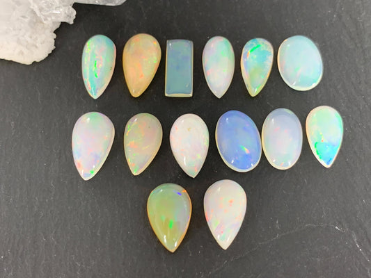 Ethiopian Opal 12-14mm long cabochon