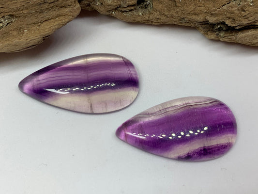 Purple Fluorite 15x28mm Cabochon