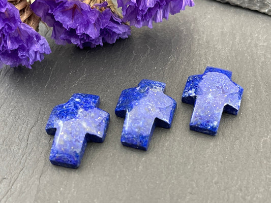 Lapis Lazuli cross 12x16mm cabochon - Calibrated cabochons