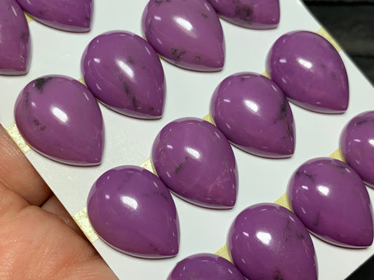 Phosphosiderite pear 15x20mm Cabochon - Calibrated cabochons