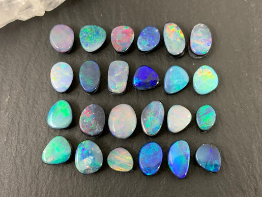 Australian Opal Doublet - Natural Opal Cabochon Free Form Stone 5-8mm