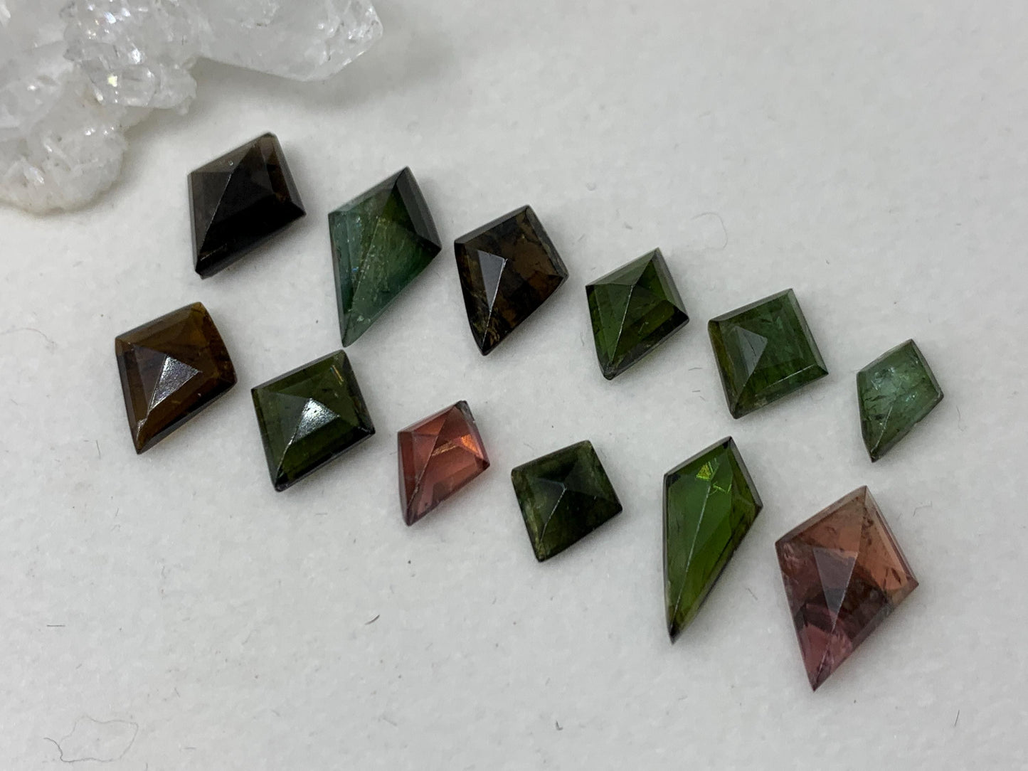 Natural Tourmaline step cut 9-14mm long cabochon