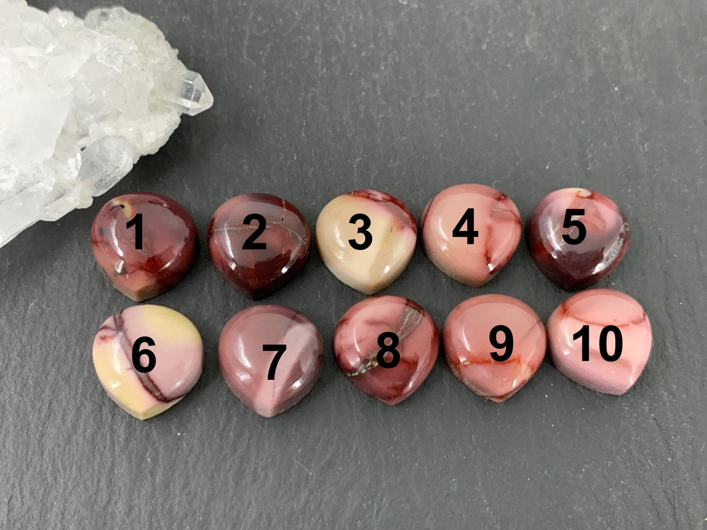 Mookaite Jasper pear 12mm cabochon