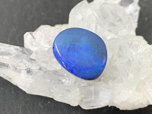 Australian Opal Doublet Cabochon 9x11.5x4mm Free Form Natural Gemstone