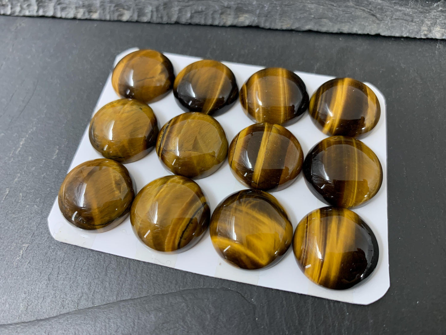 Tiger Eye round 20mm cabochon - Calibrated cabochons
