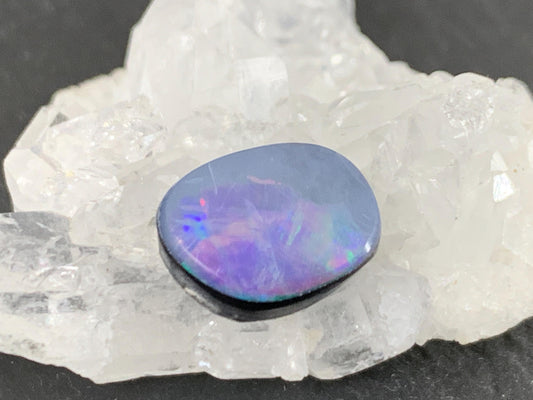 Australian Opal Doublet Cabochon 8x12x4mm - Natural Free Form Gemstone