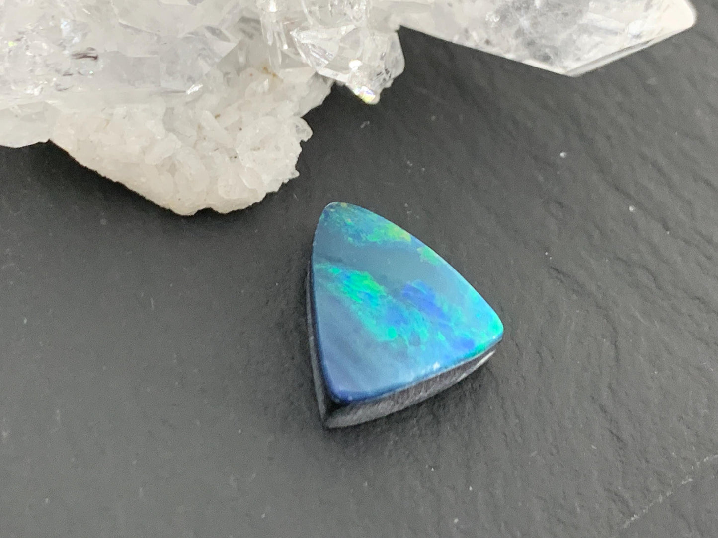 Australian Opal Doublet 10x11x4mm cabochon