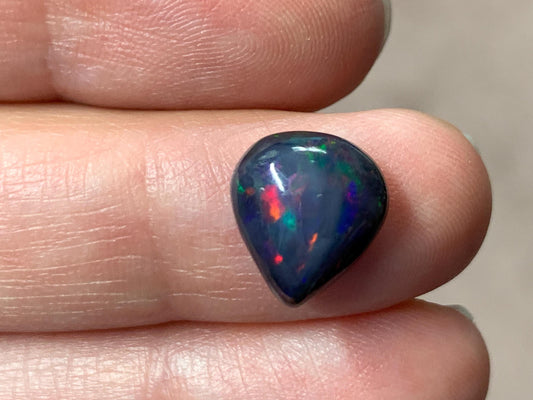Black Ethiopian Opal pear 10x11x45mm cabochon