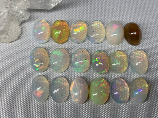 Ethiopian Opal oval 10mm long cabochon