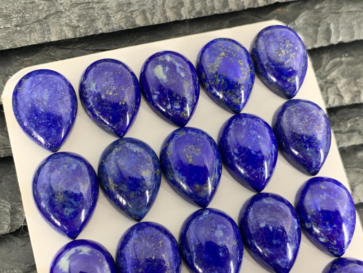 Lapis Lazuli pear 12x16mm cabochon - Calibrated cabochons