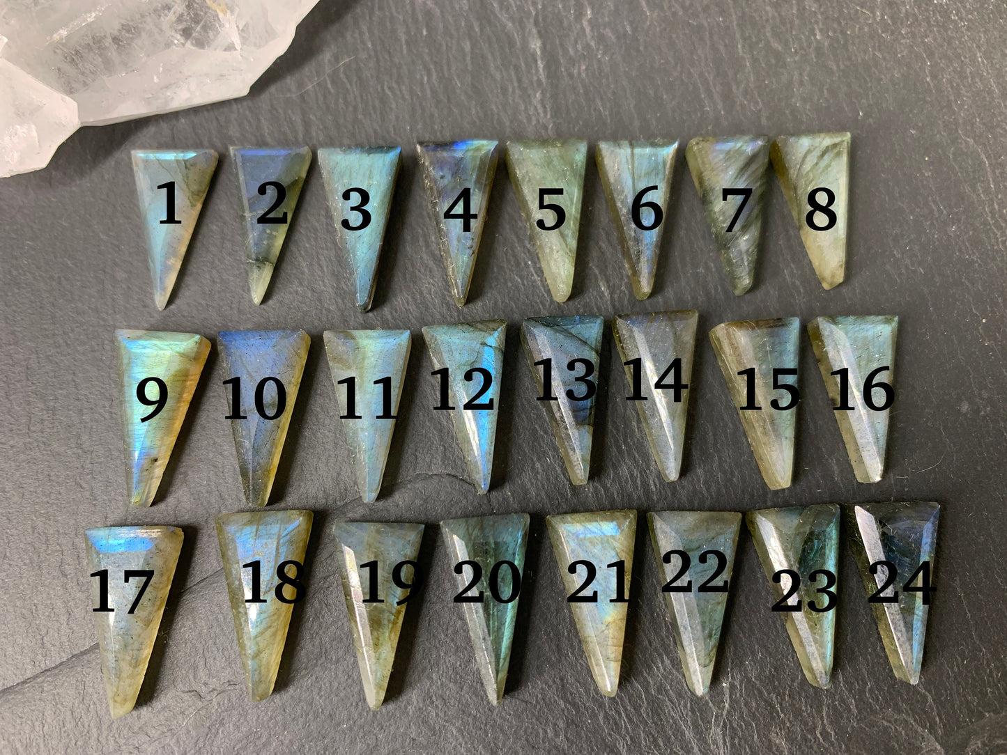 Step Cut Labradorite 10x20mm cabochon - Select your cabochon