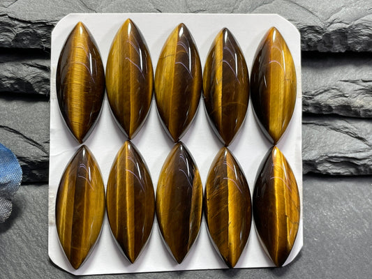 Tiger Eye Marquise 12x30mm cabochon