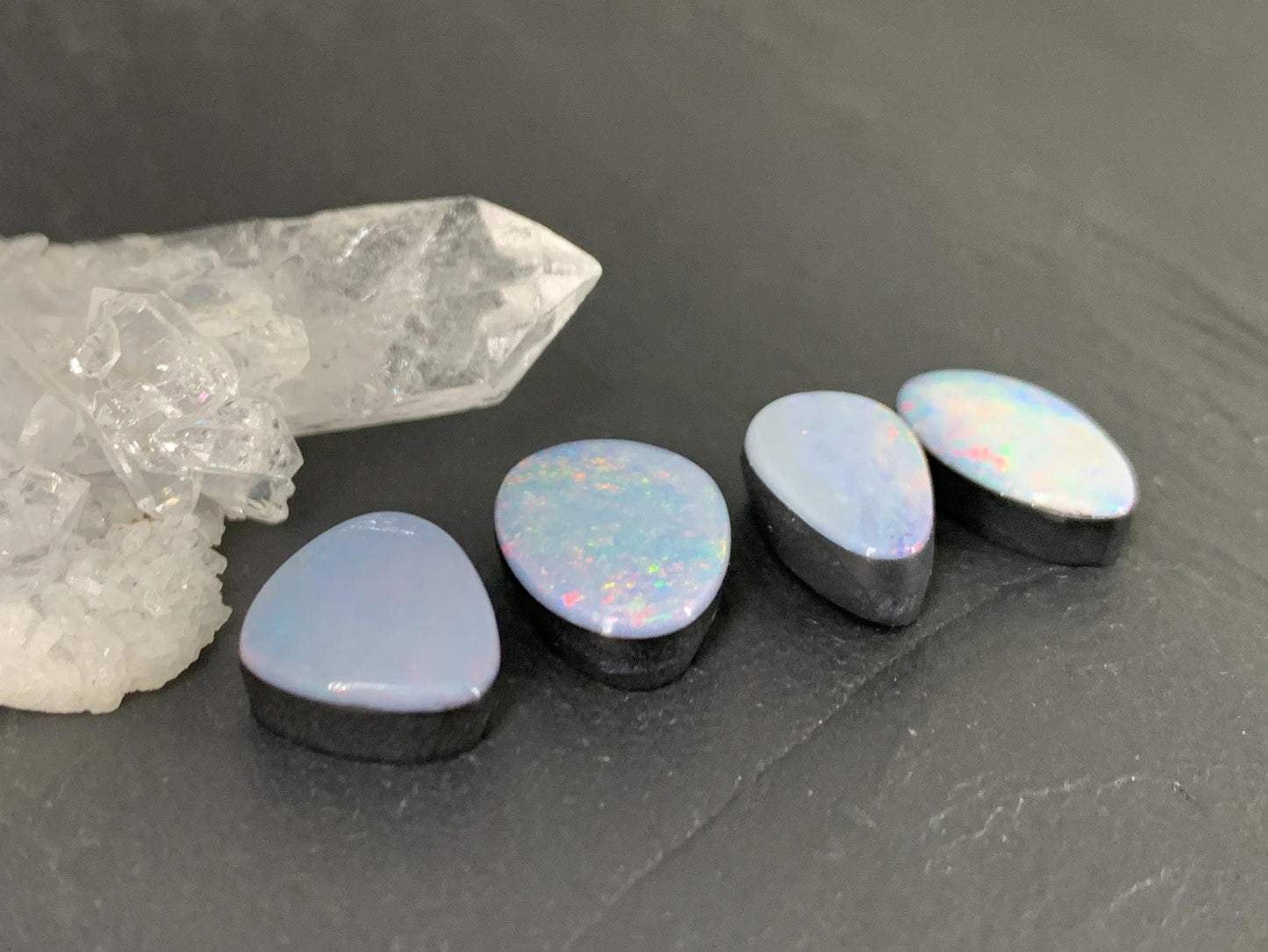 Australian Opal doublet 12-13mm long cabochon