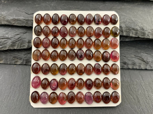 Tourmaline oval 5x7mm cabochon - Calibrated cabochons