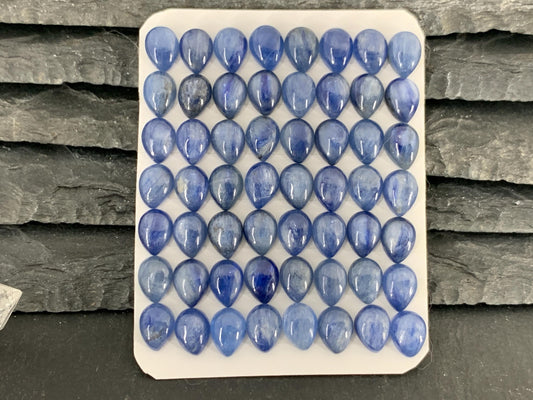 Kyanite pear 6x8mm cabochon