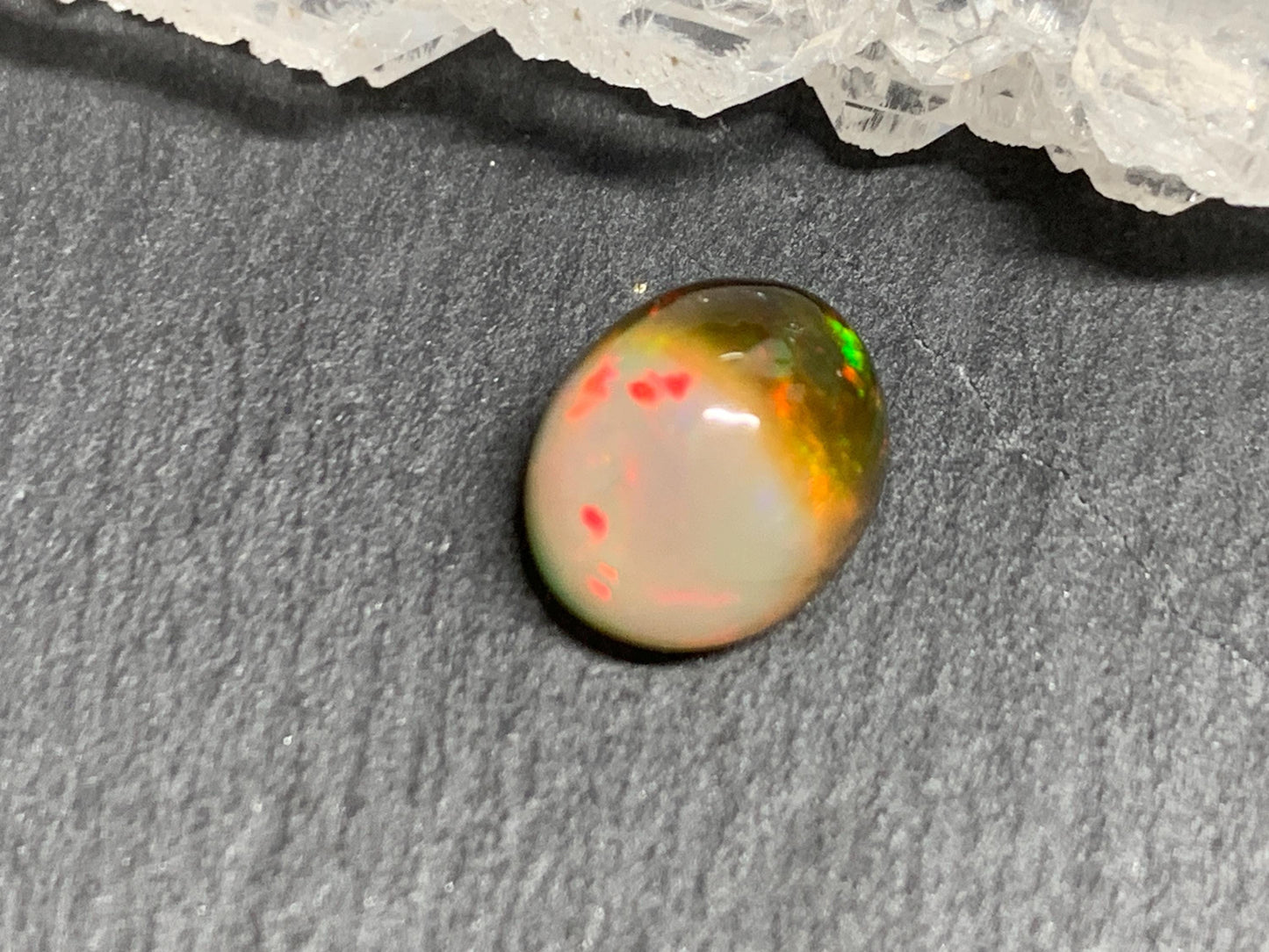 Natural Black Ethiopian Opal oval 8x10x6mm cabochon
