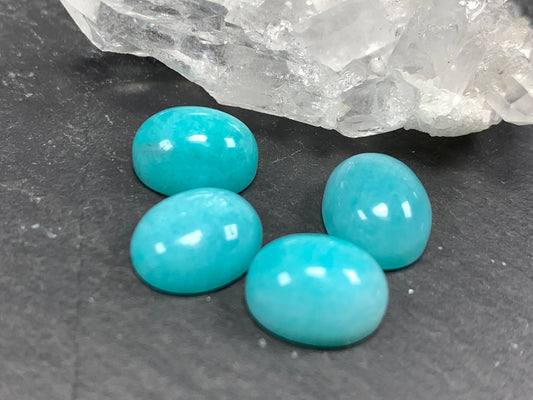 Amazonite oval 9x11mm cabochon - Calibrated cabochons