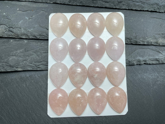 Morganite pear 15x20mm cabochon - Calibrated cabochons