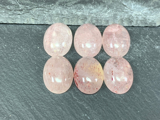 Red Sunstone oval 12x16mm Cabochon - Calibrated cabochons