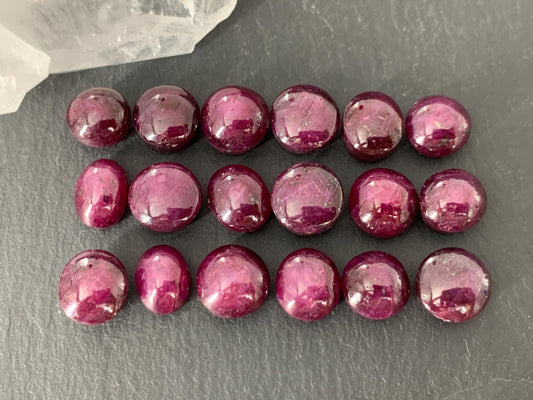 Ruby cabochon 8-9mm long