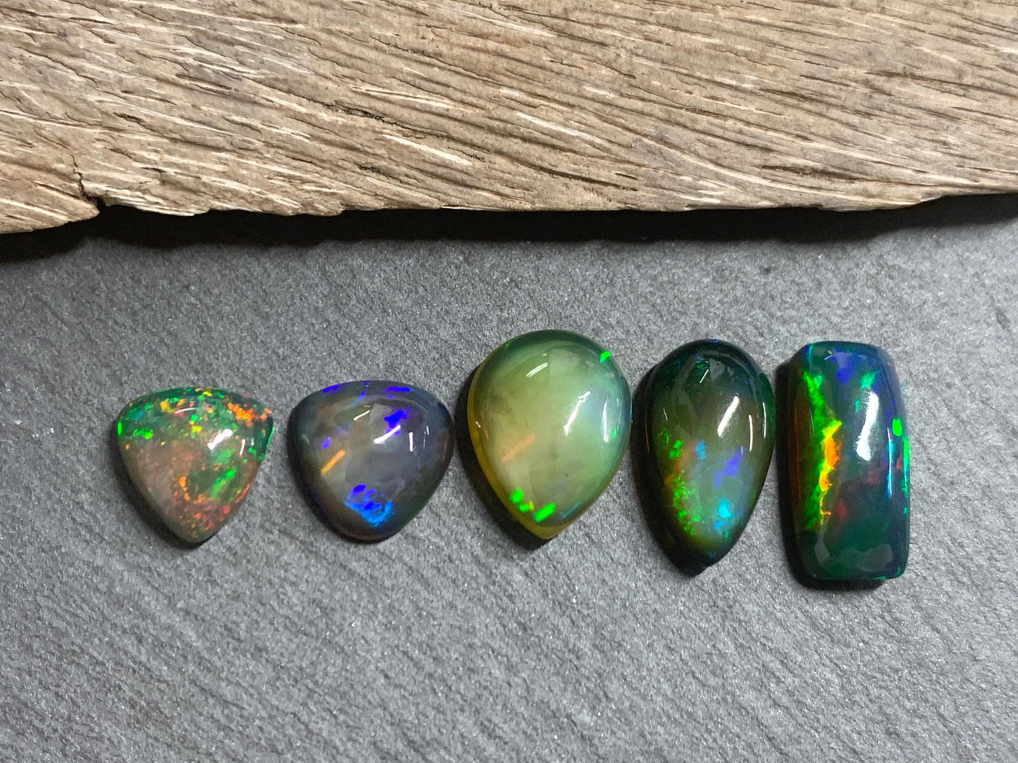 Natural Black Ethiopian Opal 10-16mm long Cabochon/ Select your cabochon