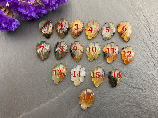 Montana Agate leaf cabochon