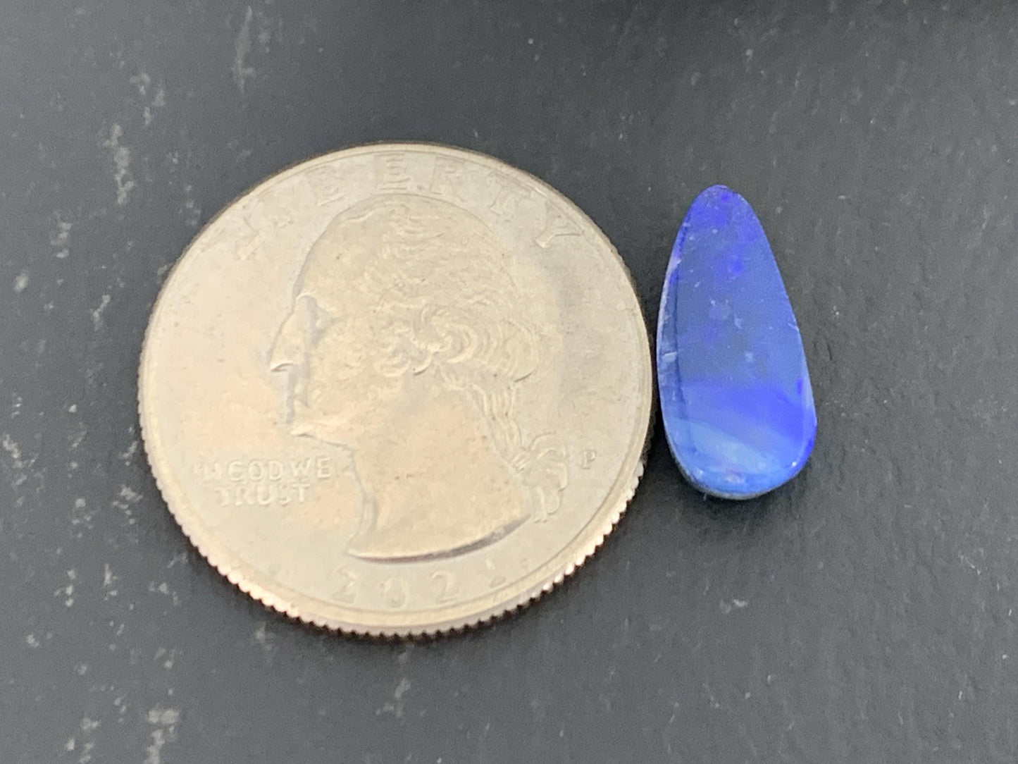 Second Quality Australian Opal doublet 7x15x4mm cabochon