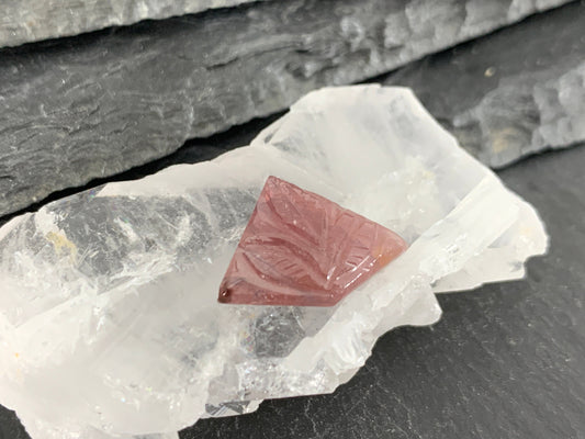 Carved Tourmaline 13x18x4mm cabochon