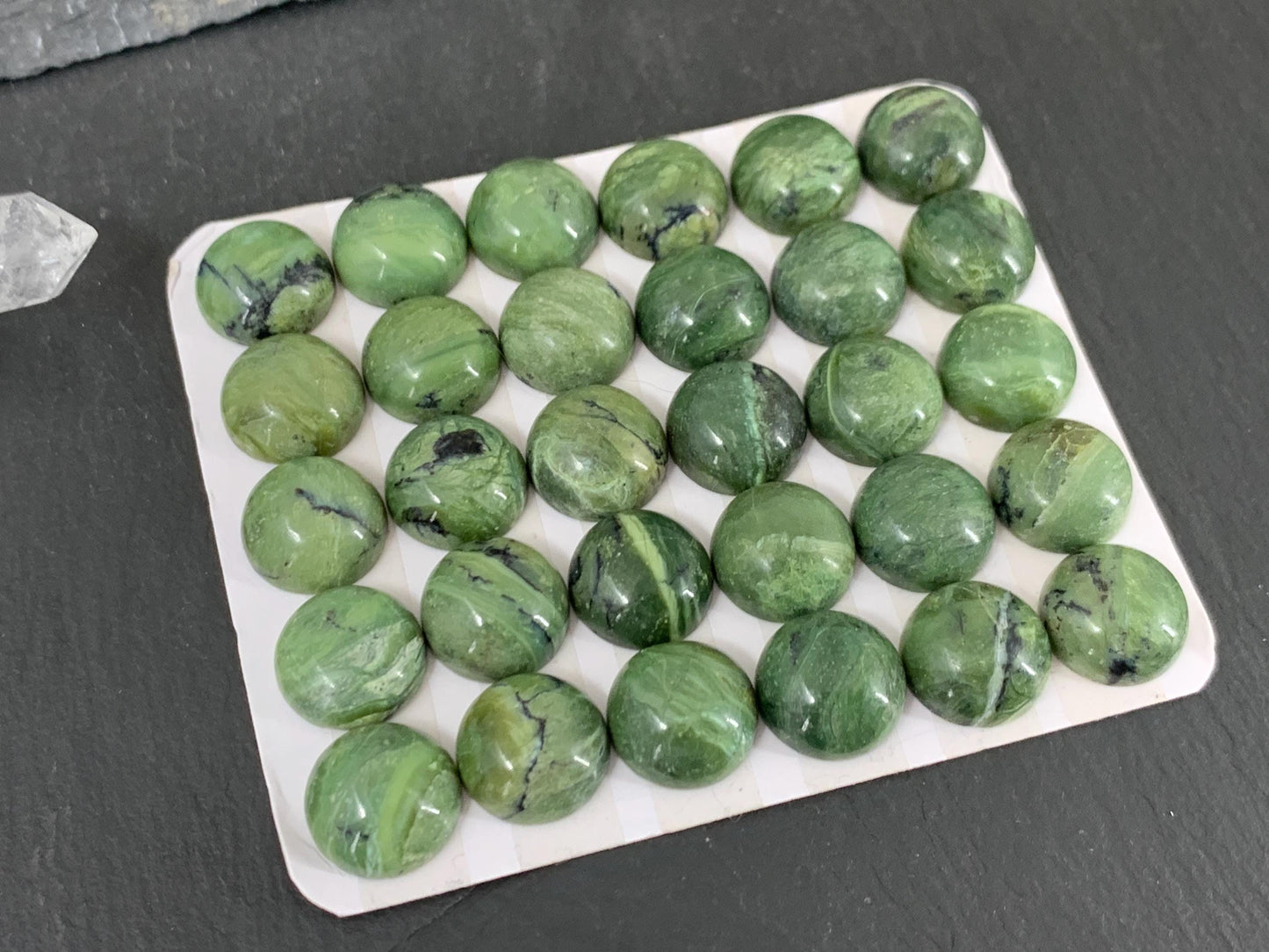 Green Opal Cabochon: 12mm Round Calibrated Gemstone