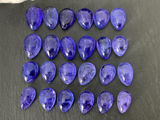 Tanzanite Pear 10-12mm long cabochon - select your cabochon
